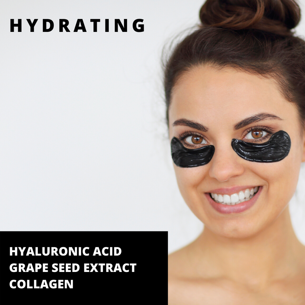 PURE SOL. Beauty  Wake Up Hydrogel Eye Mask Charcoal  + Hyaluronic Acid