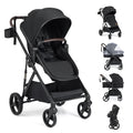 2 in 1 Baby Stroller with Bassinet Mode High Landscape with Reversible Seat and Canopy