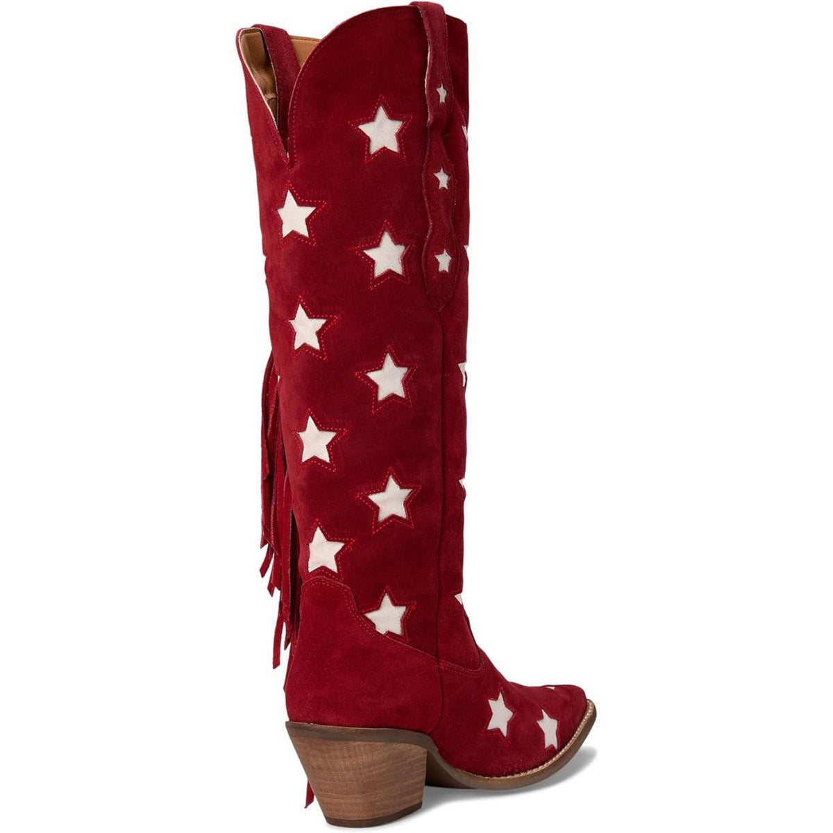 Womens Multicolor Western Boots With Pentagon Tassels