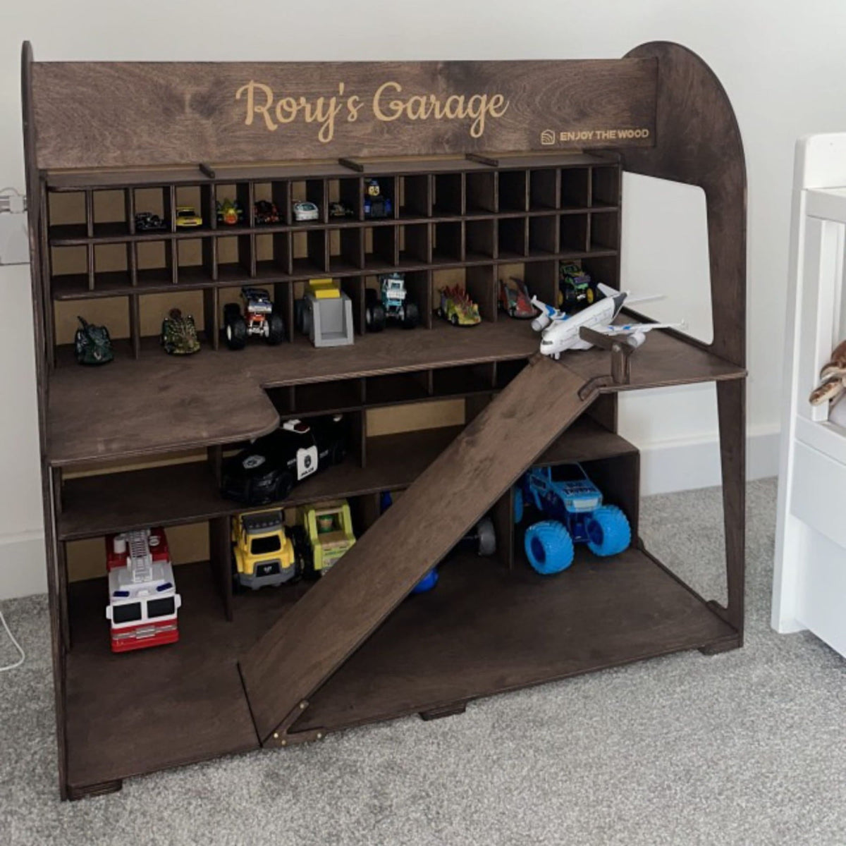 Toy Car Garage Storage - Natural