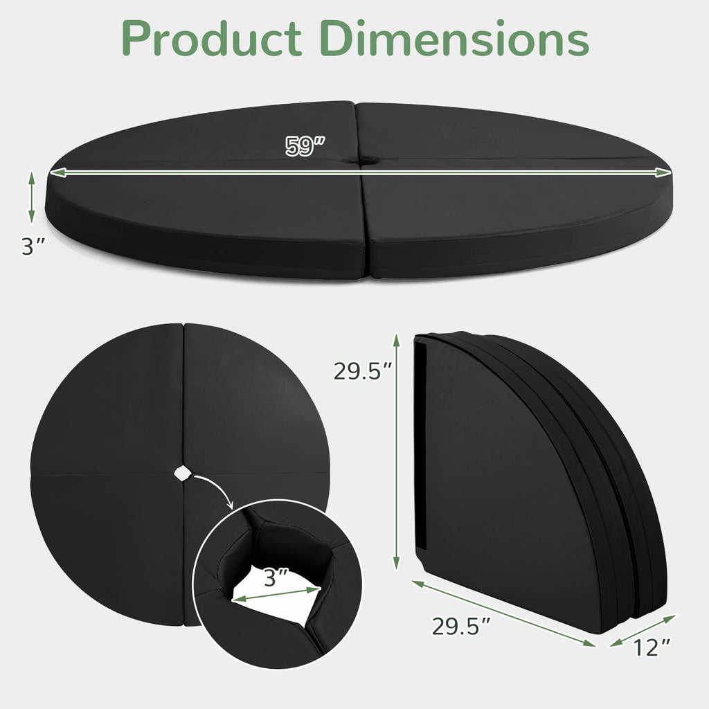Pole Dance Crash Mat Round Portable Yoga Mat with EPE Foam