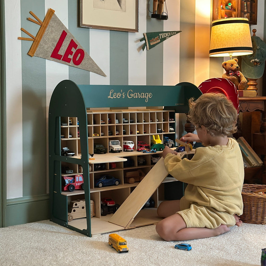 Toy Car Garage Storage - Natural